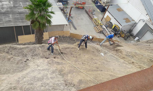 Preparación de talud